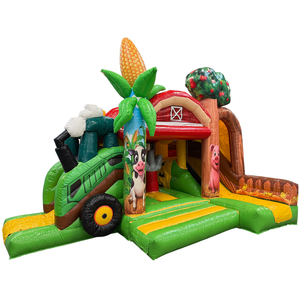 Bouncy Castle with 2 Slides 3D Farm