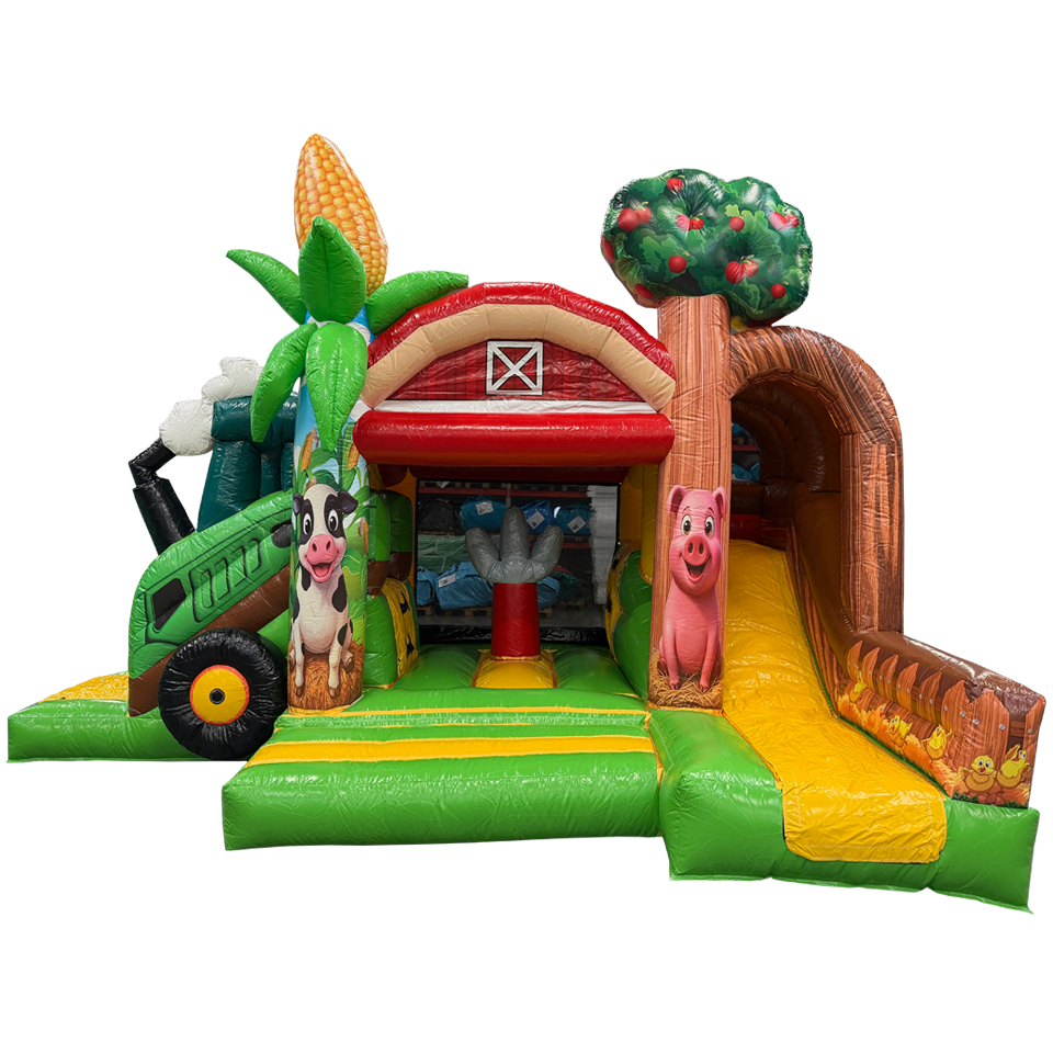 Bouncy Castle with 2 Slides 3D Farm