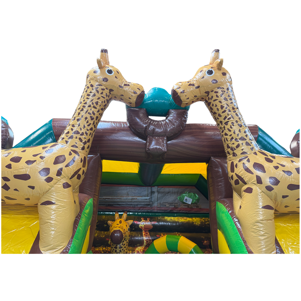 Combo Midi 2 Slides Giraffe Inflatable