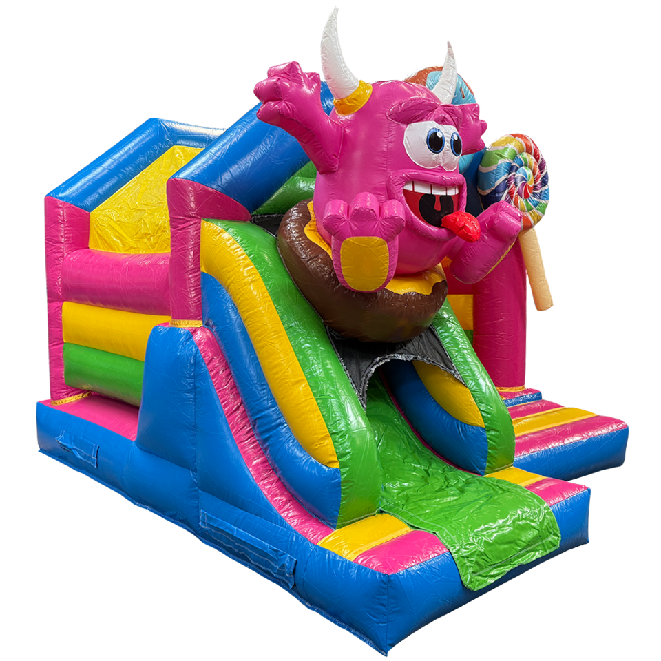Combo Mini 3D Cookie Monster Bouncy Castle