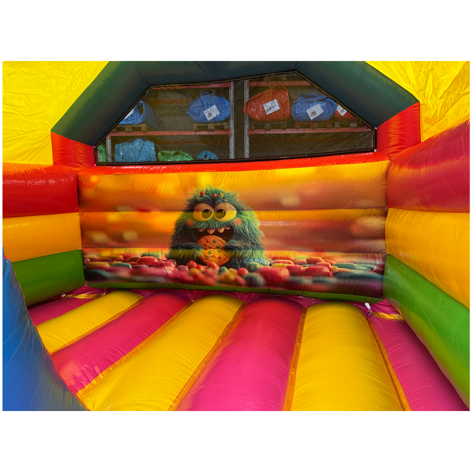 Combo Mini 3D Cookie Monster Bouncy Castle