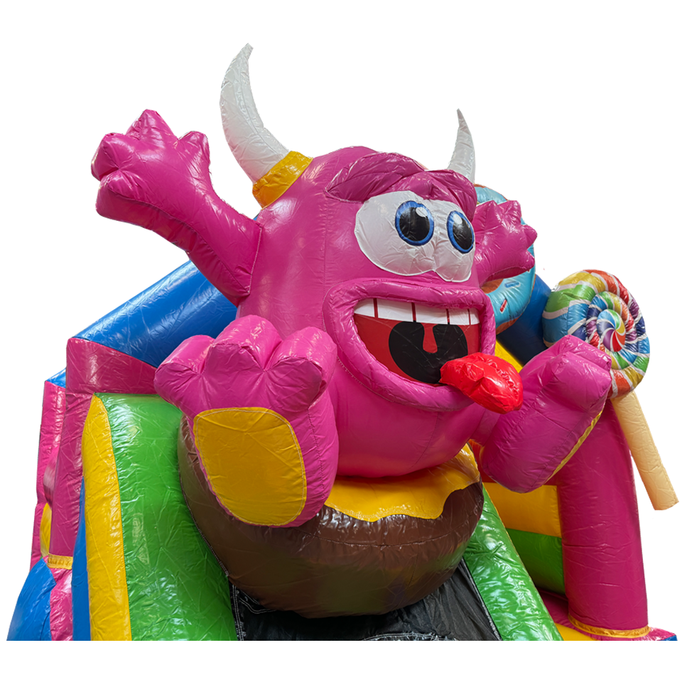 Combo Mini 3D Cookie Monster Bouncy Castle