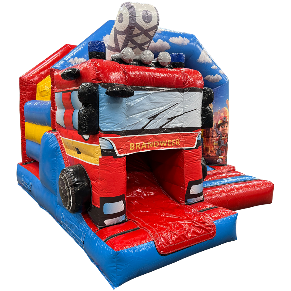 Combo Mini 3D Fire Truck Bouncy Castle