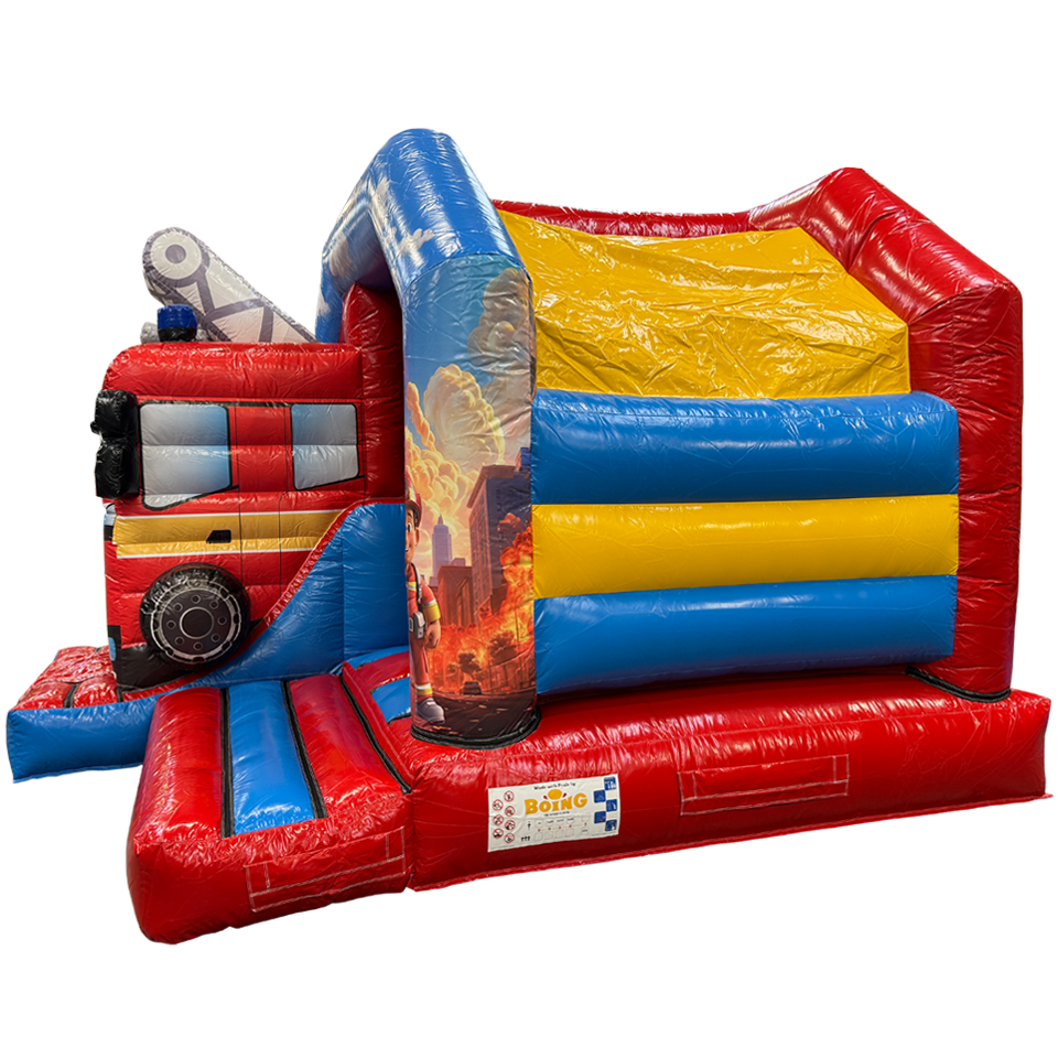 Combo Mini 3D Fire Truck Bouncy Castle