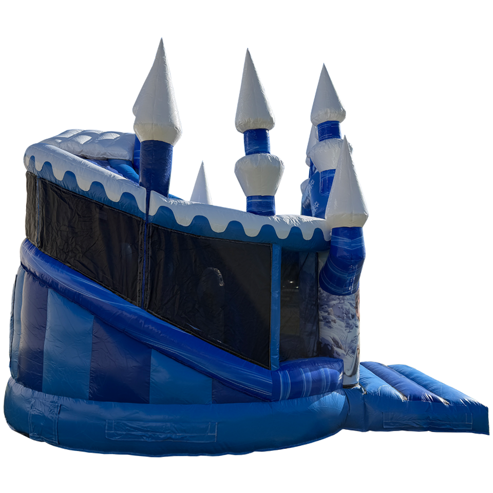 Twist N Slide Snow Princess Bouncy castle